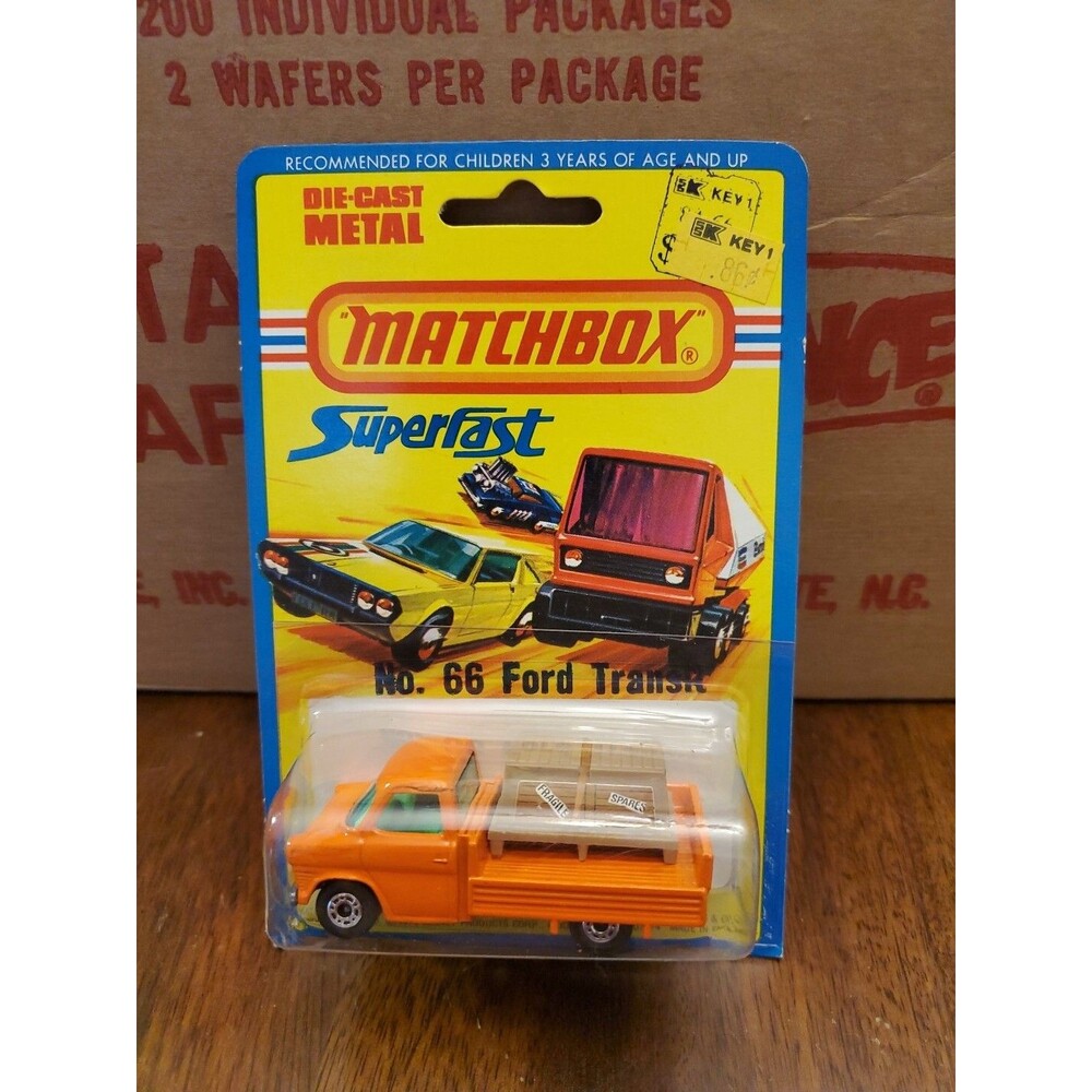 1976 Matchbox Superfast #66 Ford Transit Truck  Carded Blister Pack